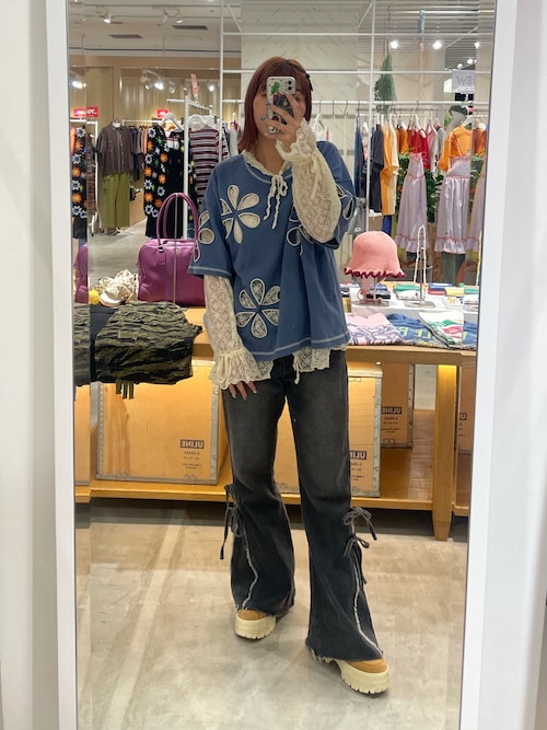 CIAOPANIC ジーンズ デニム デニムパンツ 裾リボンハイウエスト