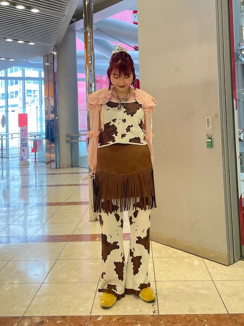 HELLO.SANFRANCISCO マルチボーダーニットフレアパンツ HELLO.SANFRANCISCO（ハローサンフランシスコ）の「【HELLO