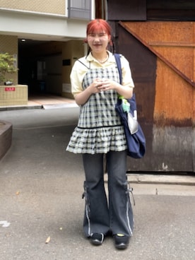 「チュニックワンピ」｜濱川　ひよりさん（レディース・162cm）の夏コーディネート