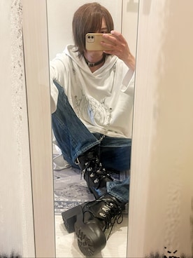 「REFLEM（レフレム）のアイテム（トップス）」を使った、天音さん（メンズ・172cm）の春コーディネート
