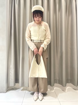 「SMELLY（スメリー）のアイテム（ハンチング/ベレー帽）」を使った、かえさん（レディース・162cm）の夏コーディネート