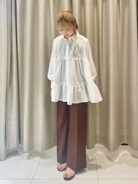 「SENCEOFPLACE」｜かえさん（レディース・162cm）の夏コーディネート