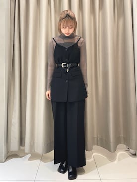 「秋冬コーデ」｜「アイテム（チュニック）」を使った、かえさん（レディース・162cm）の秋コーディネート