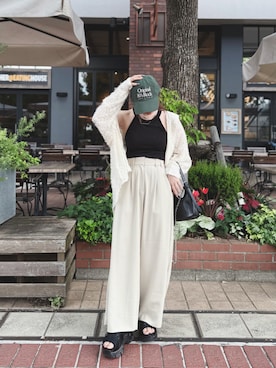 「アイテム（メッセンジャーバッグ）」を使った、Reurie'さん（レディース・152cm）の夏コーディネート