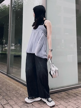 「カーブデニム」｜Reurie'さん（レディース・164cm）の秋コーディネート