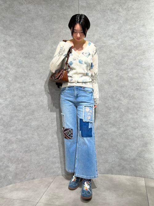 ★GWセール★パッチワークデザインデニムパンツ Desigual（デシグアル） ジーンズ デニム デニムパンツ パッチワーク