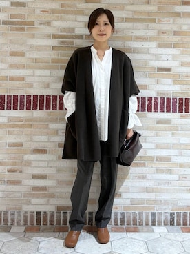 「アイテム（ジャケット/アウター）」を使った、ユキさん（レディース・157cm・30代）の秋コーディネート