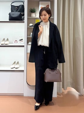「アイテム（テーラードジャケット）」を使った、ユキさん（レディース・157cm・30代）の秋コーディネート