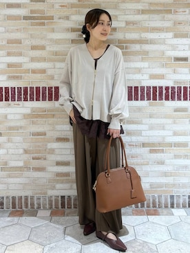 「Elura（エルーラ）のアイテム」を使った、ユキさん（レディース・157cm）の春コーディネート