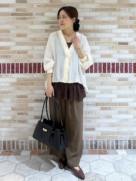 「Elura（エルーラ）のアイテム」を使った、ユキさん（レディース・157cm）の春コーディネート