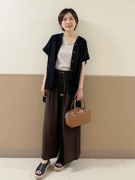 「アイテム（ハンドバッグ）」を使った、ユキさん（レディース・157cm・30代）の夏コーディネート