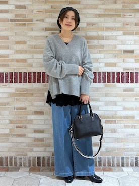 「Elura（エルーラ）のアイテム」を使った、ユキさん（レディース・157cm）の冬コーディネート