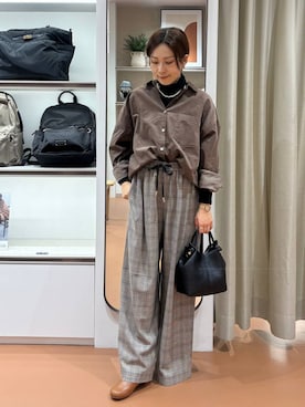 「チェック」｜ユキさん（レディース・157cm・30代）の秋コーディネート