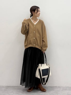 「アイテム（タンクトップ）」を使った、ユキさん（レディース・157cm・30代）の秋コーディネート