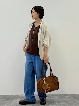 「アイテム（キーホルダー）」を使った、ユキさん（レディース・157cm）の夏コーディネート