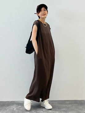 「アイテム（キャップ）」を使った、ユキさん（レディース・157cm・30代）の夏コーディネート