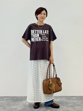 「アイテム（キーホルダー）」を使った、ユキさん（レディース・157cm）の夏コーディネート