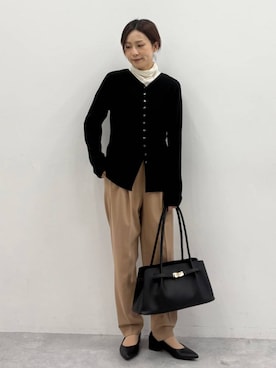「アイテム（カーディガン/ボレロ）」を使った、ユキさん（レディース・157cm・30代）の秋コーディネート