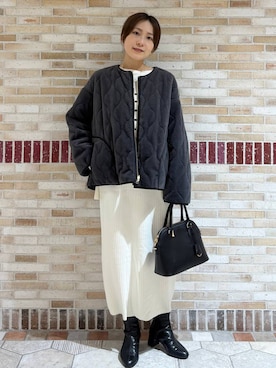 「Elura（エルーラ）のアイテム」を使った、ユキさん（レディース・157cm）の冬コーディネート