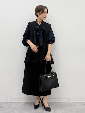 「アイテム（パンプス）」を使った、ユキさん（レディース・157cm・30代）の冬コーディネート