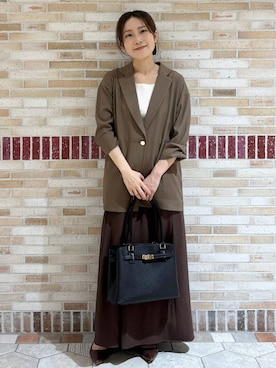 「Elura（エルーラ）のアイテム」を使った、ユキさん（レディース・157cm）の春コーディネート