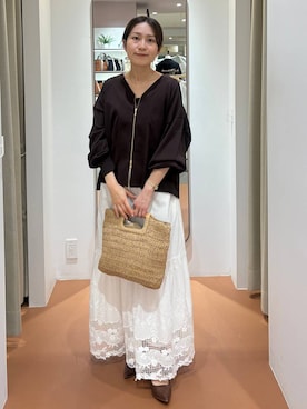 「Elura（エルーラ）のアイテム」を使った、ユキさん（レディース・157cm）の春コーディネート