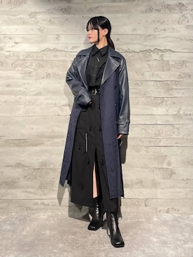「若見え」｜「アイテム（トレンチコート）」を使った、marinさん（レディース・165cm）の秋コーディネート
