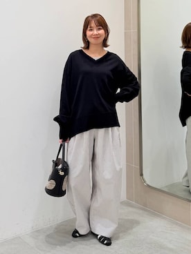 「Elura（エルーラ）のラメタンクトップ／105302（T恤/上装、シルバー系）」を使った、mikaxさん（レディース・158cm）の春コーディネート