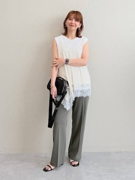 「接触冷感」｜mikaxさん（レディース・158cm）の夏コーディネート