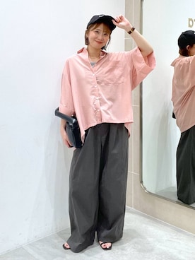 「アイテム（トップス、シルバー系）」を使った、mikaxさん（レディース・158cm）の夏コーディネート