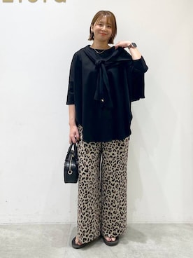 「アイテム（カーディガン/ボレロ）」を使った、mikaxさん（レディース・158cm・40代）の夏コーディネート