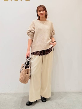 「アイテム（トートバッグ）」を使った、mikaxさん（レディース・158cm・40代）の冬コーディネート