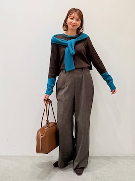 「アイテム（パンプス）」を使った、mikaxさん（レディース・158cm・40代）の冬コーディネート