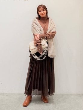 「アイテム（ブーツ）」を使った、mikaxさん（レディース・158cm・40代）の秋コーディネート