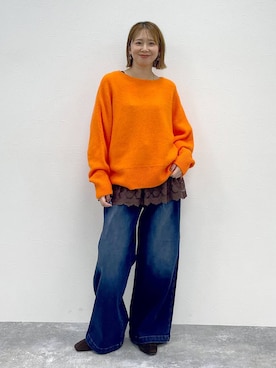 「アイテム（タンクトップ）」を使った、mikaxさん（レディース・158cm・40代）の秋コーディネート