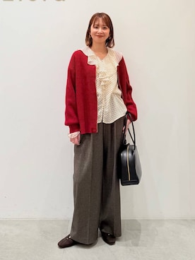 「アイテム（パンプス）」を使った、mikaxさん（レディース・158cm・40代）の冬コーディネート