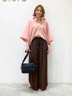 「アイテム（ハンドバッグ）」を使った、mikaxさん（レディース・158cm）の夏コーディネート