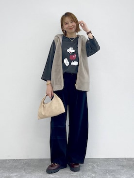 「アイテム（スウェットパンツ）」を使った、mikaxさん（レディース・158cm・40代）の秋コーディネート