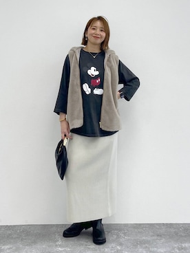 「アイテム（マウンテンパーカー）」を使った、mikaxさん（レディース・158cm）の秋コーディネート