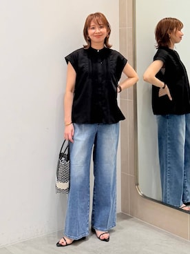 「Elura（エルーラ）のアイテム」を使った、mikaxさん（レディース・158cm）の夏コーディネート