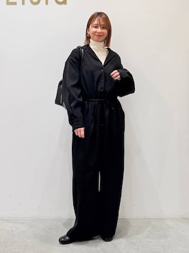 「アイテム（オールインワン・サロペット）」を使った、mikaxさん（レディース・158cm・40代）の秋コーディネート