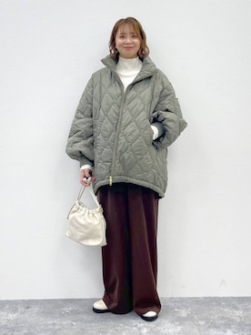 「アイテム（MA-1）」を使った、mikaxさん（レディース・158cm・40代）の秋コーディネート