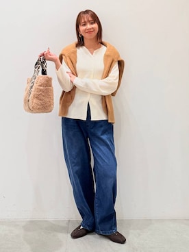 「アイテム（バッグ）」を使った、mikaxさん（レディース・158cm・40代）の冬コーディネート