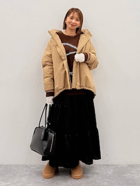 「アイテム（ダウンジャケット/コート）」を使った、mikaxさん（レディース・158cm・40代）の秋コーディネート