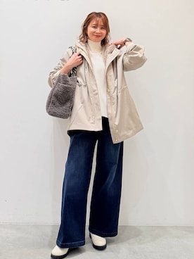 「アイテム（マウンテンパーカー）」を使った、mikaxさん（レディース・158cm・40代）の秋コーディネート