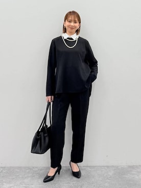 「アイテム（ネックレス）」を使った、mikaxさん（レディース・158cm・40代）の秋コーディネート