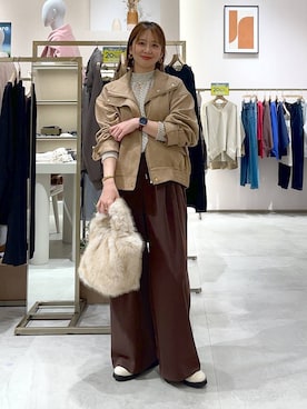 「アイテム（ブルゾン）」を使った、mikaxさん（レディース・158cm・40代）の秋コーディネート