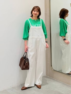 「Elura（エルーラ）のビットパンプス/633014（高跟鞋、ブラウン系）」を使った、mikaxさん（レディース・158cm）の春コーディネート