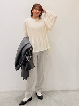 「アイテム（パンプス）」を使った、mikaxさん（レディース・158cm・40代）の冬コーディネート