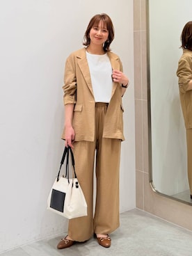 「Elura（エルーラ）のビットパンプス/633014（高跟鞋、ブラウン系）」を使った、mikaxさん（レディース・158cm）の春コーディネート